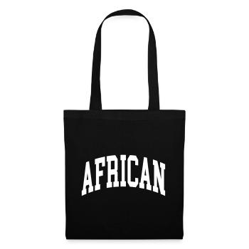 Africain - Sac en tissu - noir - Devant