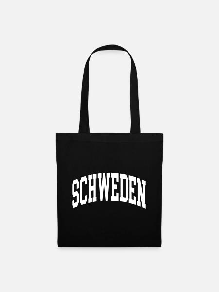 Schweden - Stoffbeutel - Schwarz