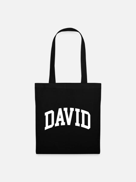 David - Stoffbeutel - Schwarz