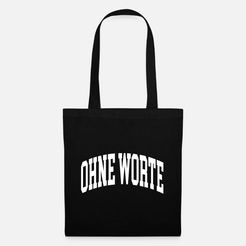 Ohne Worte - Stoffbeutel - Schwarz