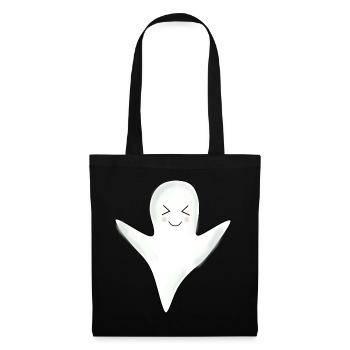 T-shirt d’Halloween Ghost spooky chemise mignonne - Sac en tissu - noir - Devant