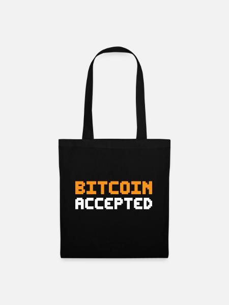 Bitcoin Accepted - Stoffbeutel - Schwarz