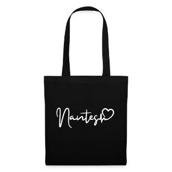 Nantes Herzschlag - Stoffbeutel - Schwarz - Vorne