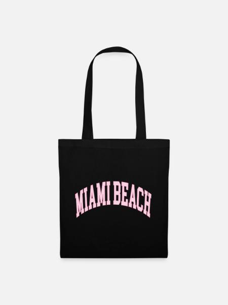 Miami Beach - Stoffbeutel - Schwarz