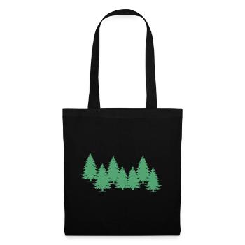 Arbres verts - Sac en tissu - noir - Devant