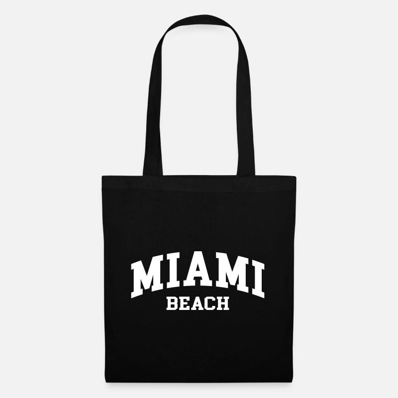 Miami Beach - Stoffbeutel - Schwarz