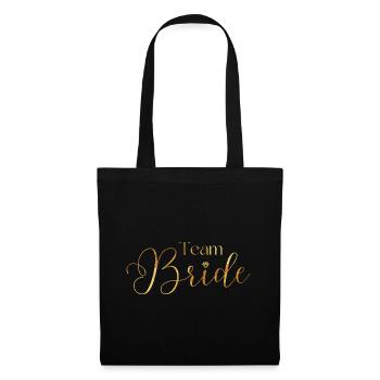 Junggesellinnenabschied - Team Bride - Gold - Stoffbeutel - Schwarz - Vorne