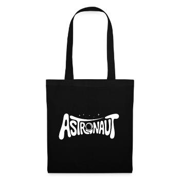 Astronaut - Cooles Astonomy-Logo - Stoffbeutel - Schwarz - Vorne