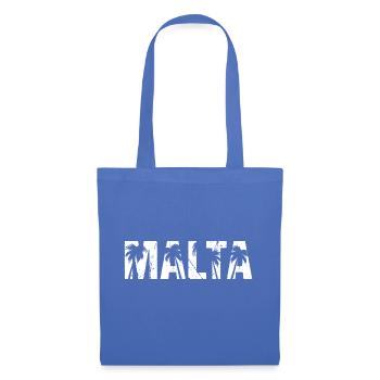 Malta Palmen - Stoffbeutel - Hellblau - Vorne
