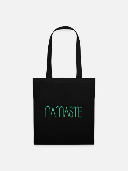Namaste Yoga Om - Stoffbeutel - Schwarz