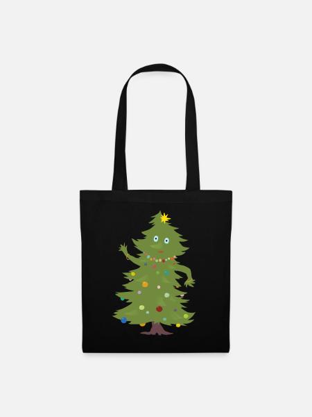 Weihnachtsbaum - Stoffbeutel - Schwarz