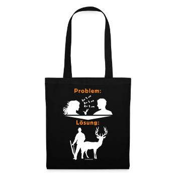 JD - Jäger Shirts - Problem Frau BLA BLA BLA - - Stoffbeutel - Schwarz - Vorne