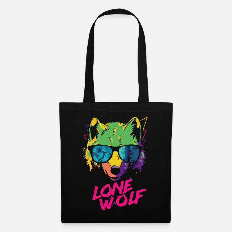 Lone Wolf - Einsamer Wolf - Stoffbeutel - Schwarz