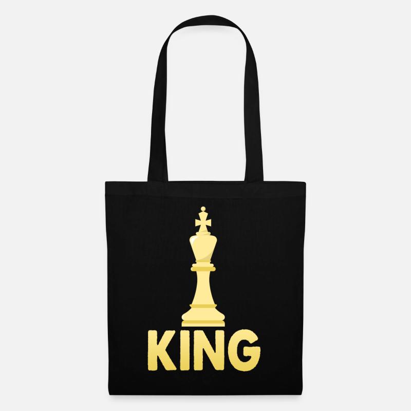 Schach King - Stoffbeutel - Schwarz