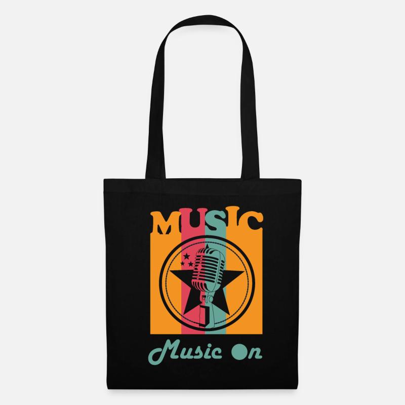 Musik Bühne - Stoffbeutel - Schwarz