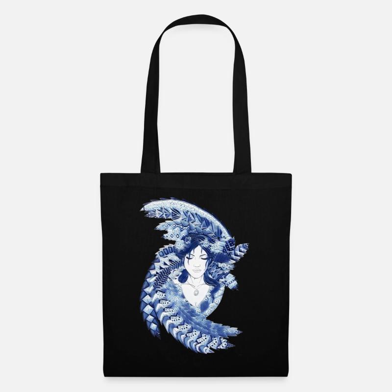 Ange bleu - Sac en tissu - noir