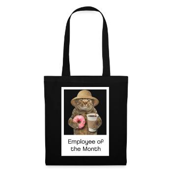 Cat Design -Cat Shirt - Employee of the month - Tote Bag - black - Front