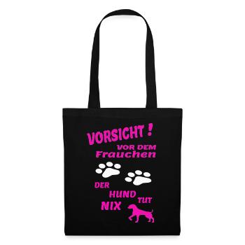 Hund Hundebesitzer Tierliebe - Stoffbeutel - Schwarz - Vorne