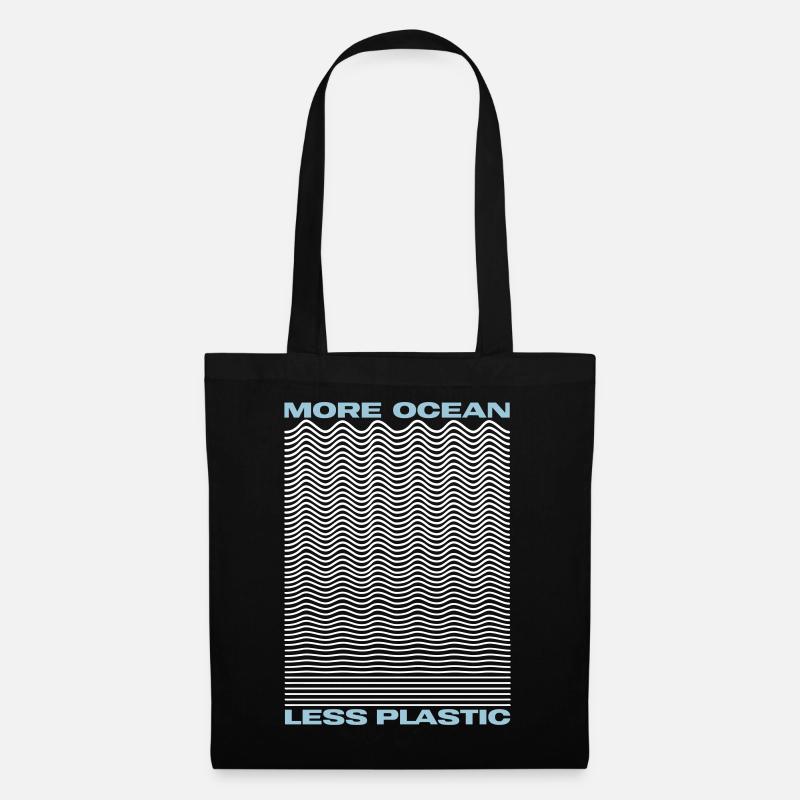More Ocean Less Plastic | 2C Farbwechsel - Stoffbeutel - Schwarz