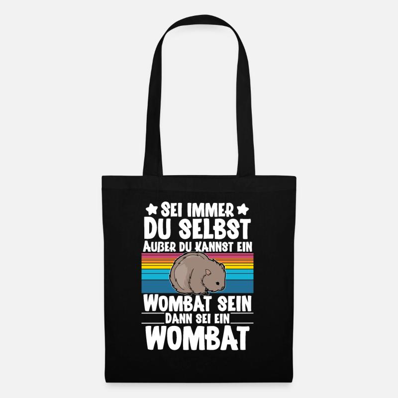 Wombat - Stoffbeutel - Schwarz