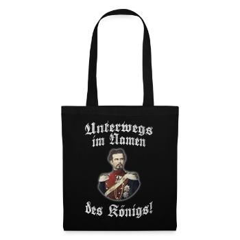Unterwegs im Namen des Königs! - Stoffbeutel - Schwarz - Vorne