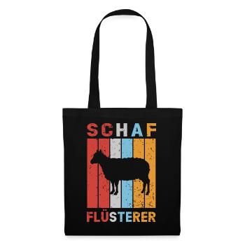 Schaf Flüsterer Schafe Schafbock Lamm Schäfer - Stoffbeutel - Schwarz - Vorne