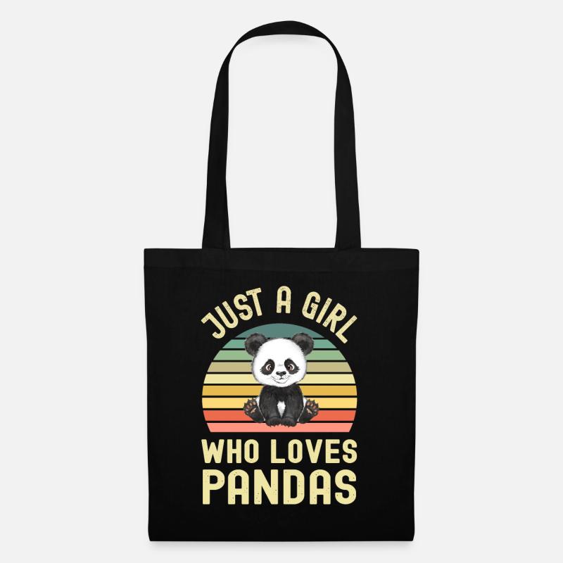 Panda Panda Bear - Tote Bag - black