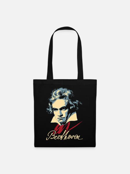 Beethoven (dunkel) - Stoffbeutel - Schwarz