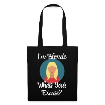 Blondes Haar - Stoffbeutel - Schwarz - Vorne