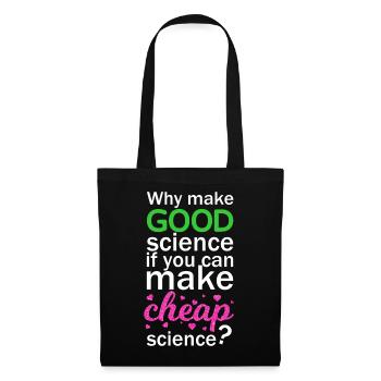 Cheap Science - Stoffbeutel - Schwarz - Vorne