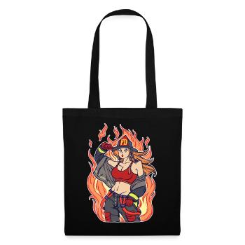 Volunteer fire brigade fire burning lifesavers - Tote Bag - black - Front