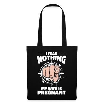 Papa Déclaration des parents Famille Bonheur Bébé Enceinte - Sac en tissu - noir - Devant