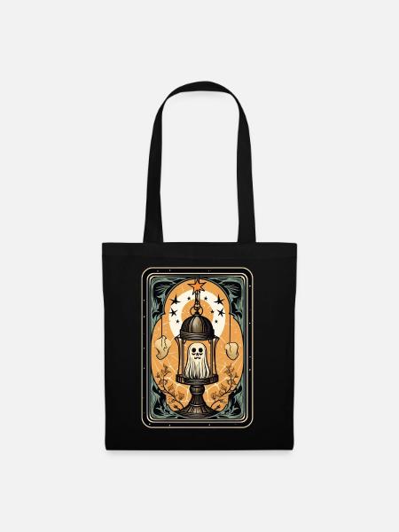 Fantôme dans une cage Cage de Tarot - Sac en tissu - noir