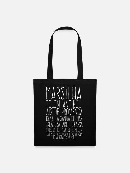 Marsilha Marseille en provencal - Sac en tissu - noir