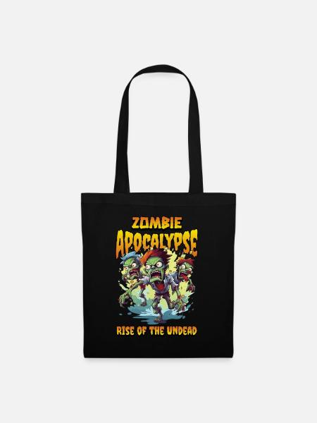 Zombie Apokalypse Halloween Zombiejäger Untote - Stoffbeutel - Schwarz