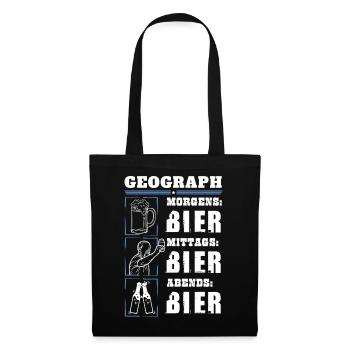 Mon quotidien de géographe - Sac en tissu - noir - Devant