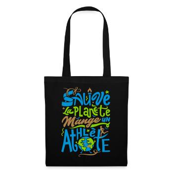 Sauve la Planète - Sac en tissu - noir - Devant