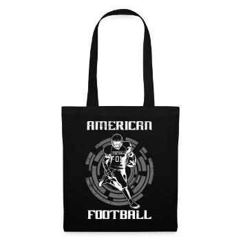Conception de ballon de football - Sac en tissu - noir - Devant