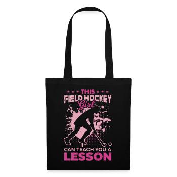 Field hockey player - Tote Bag - black - Front