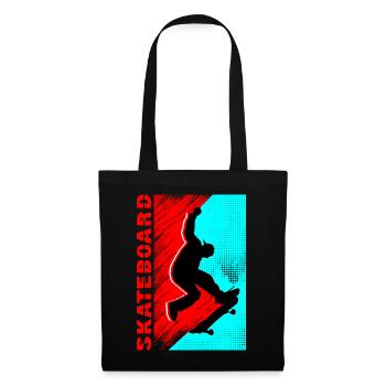 Skateboard Geschenke Skateboardfahrer Outfits - Stoffbeutel - Schwarz - Vorne