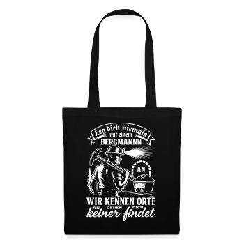 Never mess with a miner - Tote Bag - black - Front