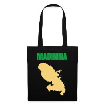 Madinina Martinique map t-shirt - Tote Bag - black - Front