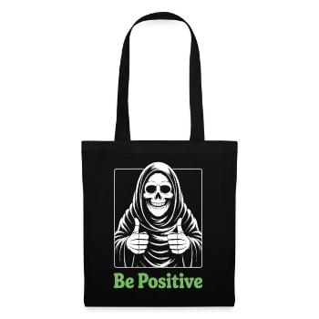 Be Positive Grim Reaper - Stoffbeutel - Schwarz - Vorne
