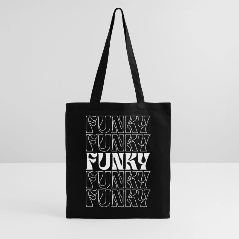 Funky Repeating Text Pattern Tote Bag