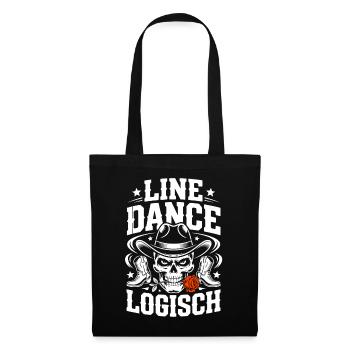 Line Dance Logisch Skull - Stoffbeutel - Schwarz - Vorne