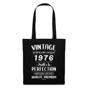 1976 – Vintage – Vieilli à la perfection - Sac en tissu - noir - Devant