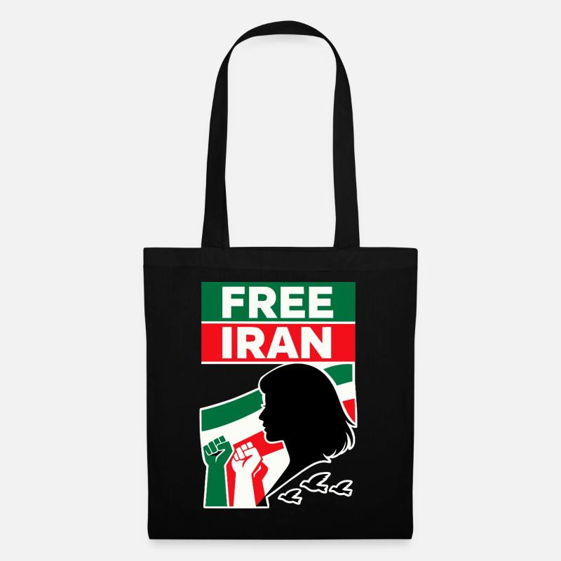 Free Iran - Stoffbeutel - Schwarz