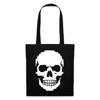 Skull Skull Pixel Art - Tote Bag - black - Front