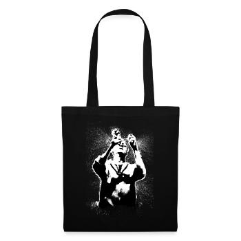 Black and white silhouette of despair - Tote Bag - black - Front