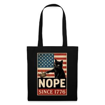 Nope Since 1776 No King In America Cat - Tote Bag - black - Front
